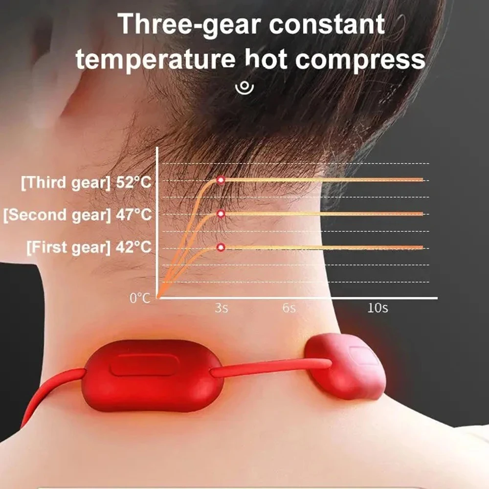 NEW Mini Smart Hanging Neck Shoulder Cervical Spine Massager Mini Portable Hot Compress Neck Artifact Dredging Neck Protector