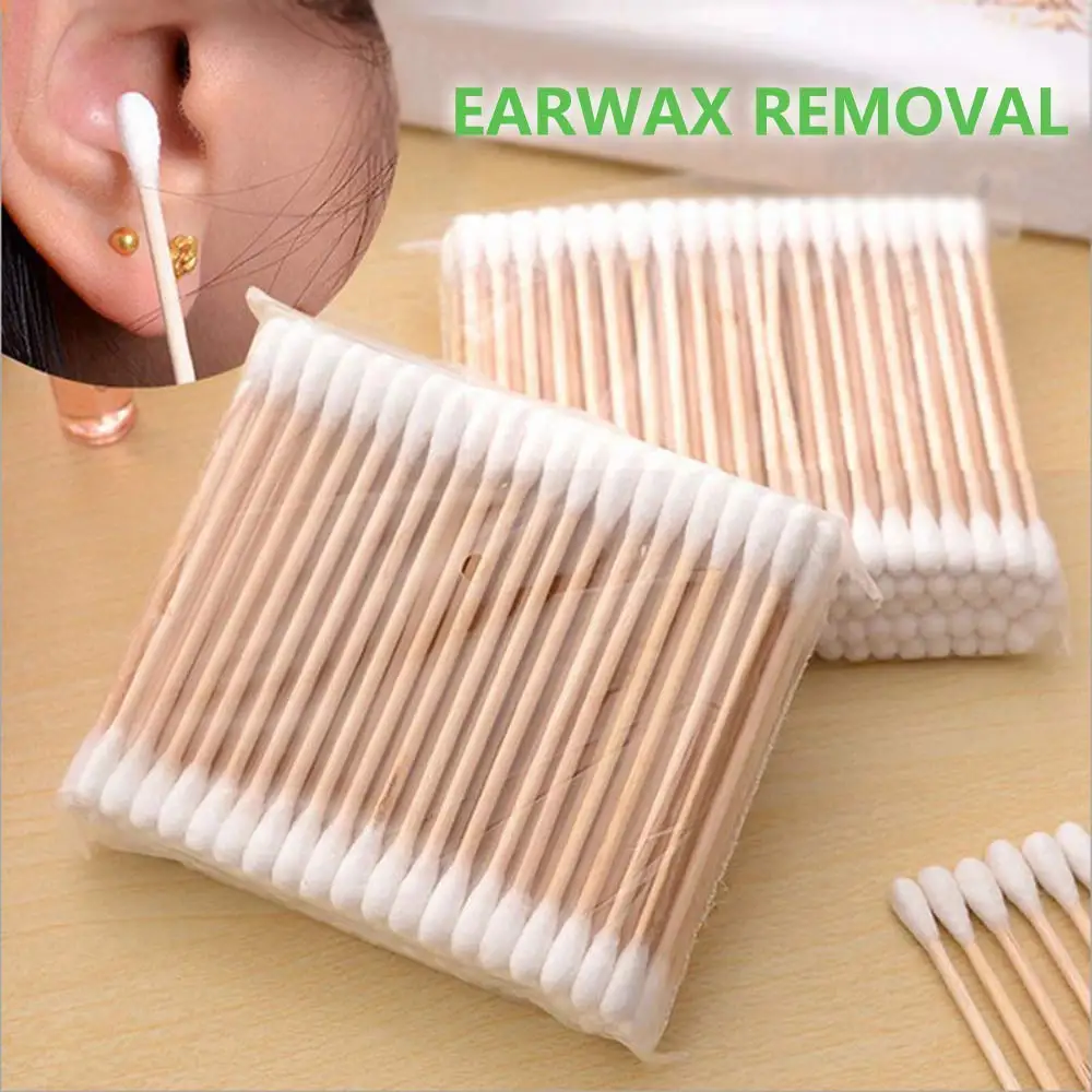 200/500Pcs Double Tipped Cotton Swabs Pointed Tip Ear Swabs with Paper Sticks Cotton Buds Cotton Tipped Applicator 4