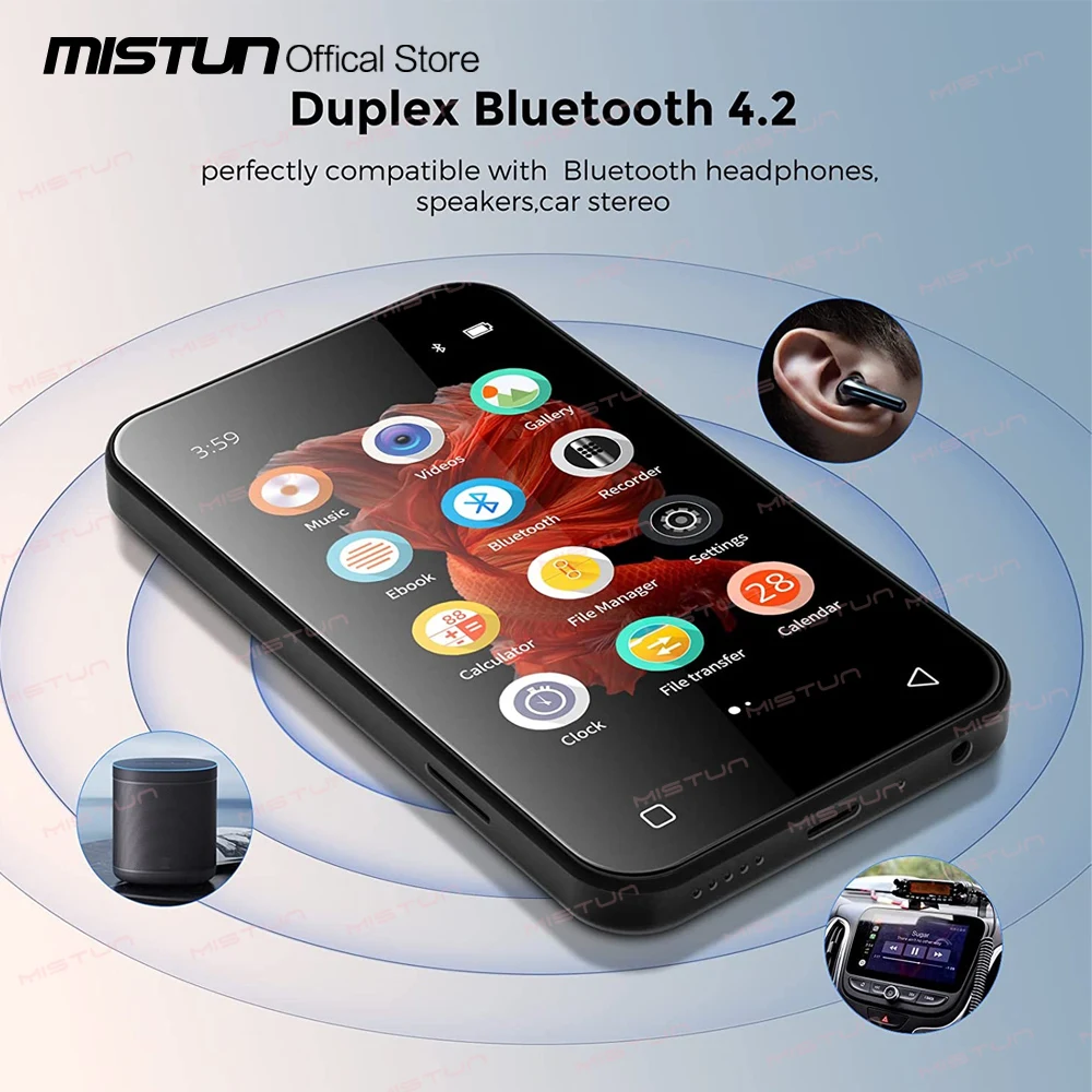 WiFi Android MP4 MP3 player Bluetooth 4.0 Full Touch ISP Screen HiFi Sound Mp3 Music Player FM/Recorder/Browser Support Max 512G