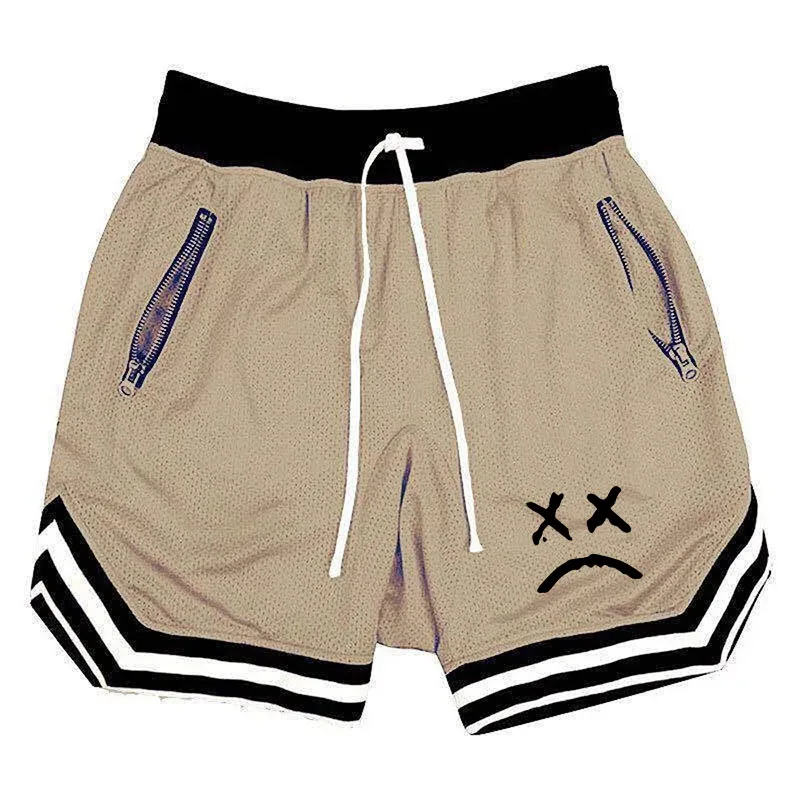 Description Picture 6 of itemLil Peep Cry Basketball Shorts Male Casual Sports Shorts Mesh Fitness Short Trousers Breathable Five Points Pant Running Clothes