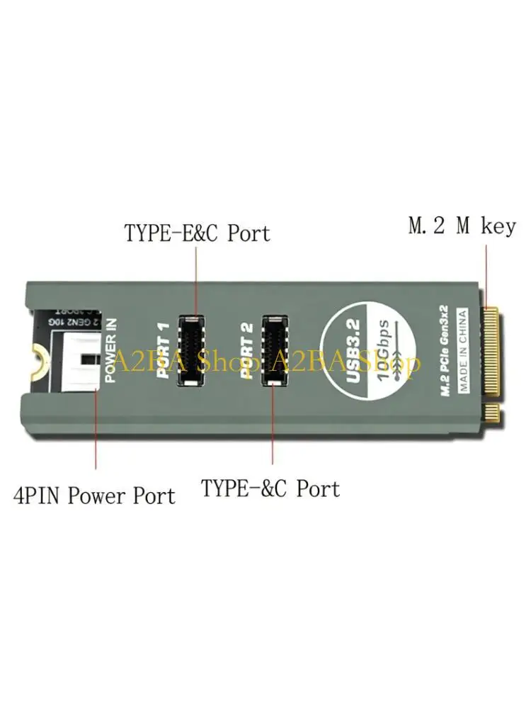 알루미늄 냉각 케이스가 포함된 A2BA M.2 NVMe Double Type E 1..