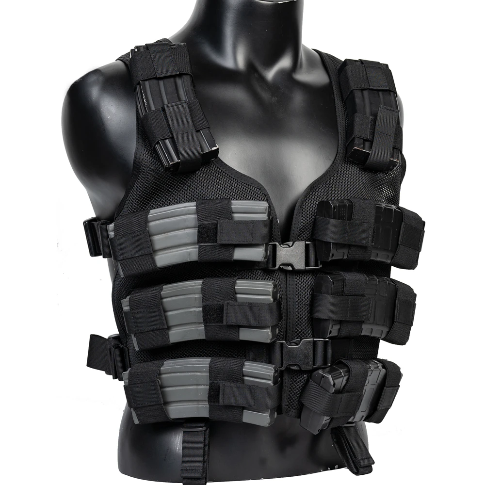 TRN LowKey Tactical Vest Summer Lightweight Breathable 8X Black Ammo Vest