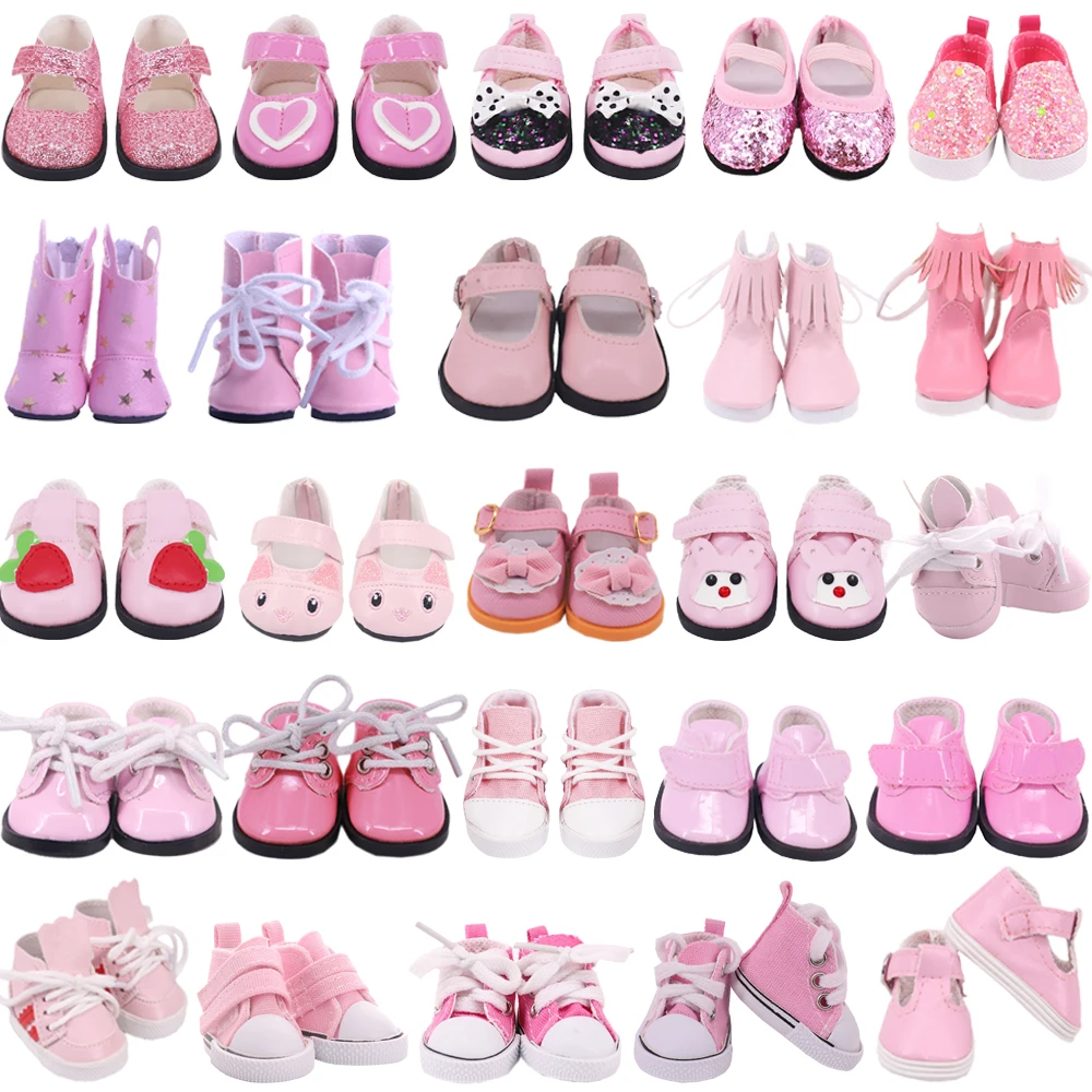 

24 розовые 5 см кукольные туфли для Paola Reina и 14,5 дюйма, Одежда для кукол Wellie Wishers, аксессуары 1/6 BJD, игрушка для девочек, рождественский подарок