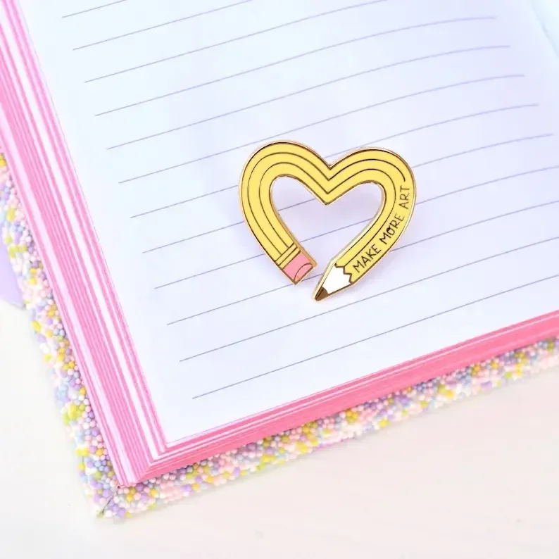 Inspire Creativity Enamel Pin - Artistic Motivation Gift