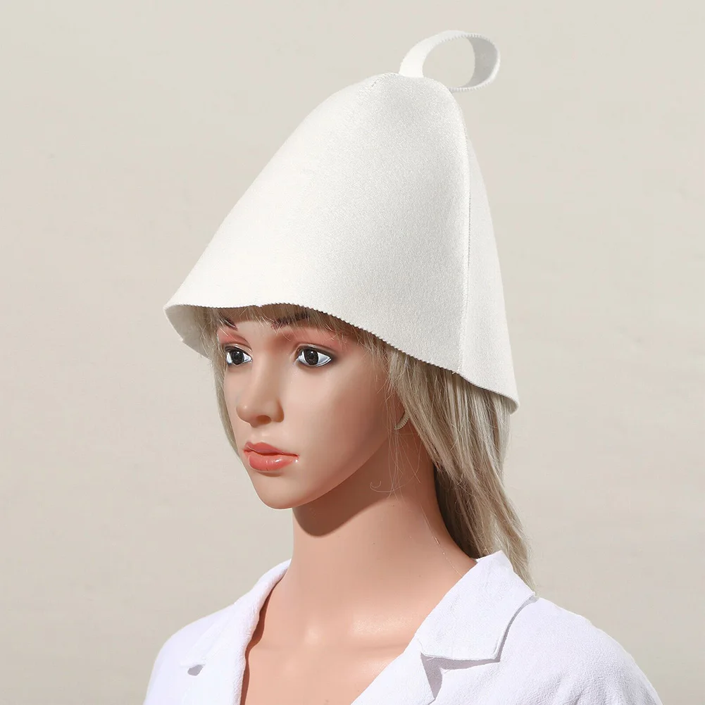 Pure Wool Felt Sauna Hat Russian Banya Cap for Saunahut Bath Shower House Head Protection Sauna Vaporarium Accessories sauna hats