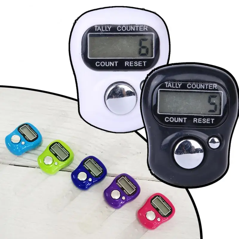 

Hand Held Useful Digital Display Knitting Crochet Amigurumi Stich Row Tally Counter Mini Counter LED Counter Finger Ring Counter