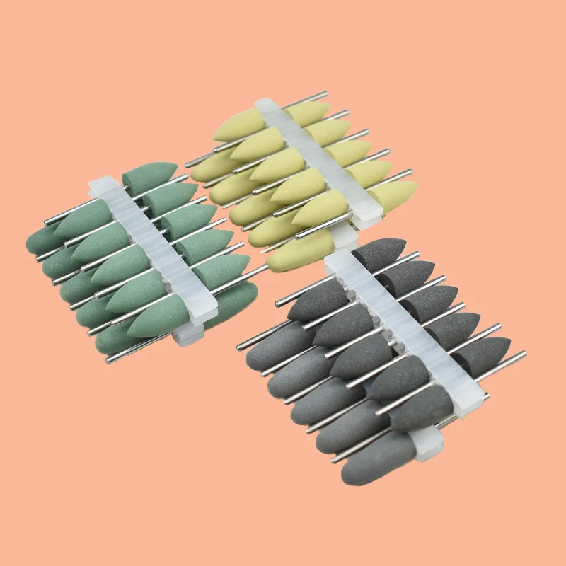 

10Pcs/Set 2.35Mm Dental Silicone Rubber Polishers Burs Teeth Whitening Plishing Nail Drill Bit