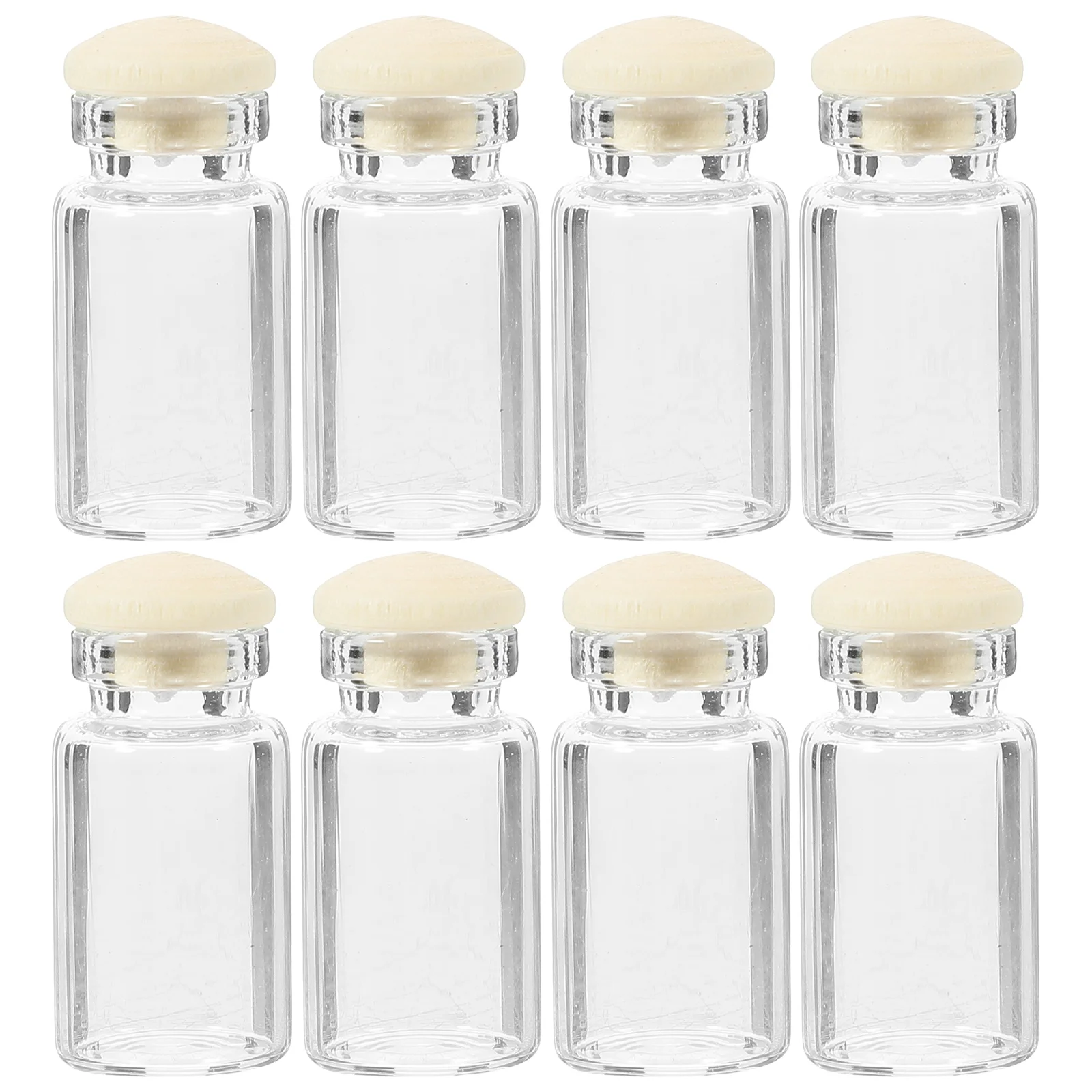 

8 Pcs Mini Dollhouse Glass Jar Lids Decor Ornaments Model Bottle Pretend Prop Miniatures