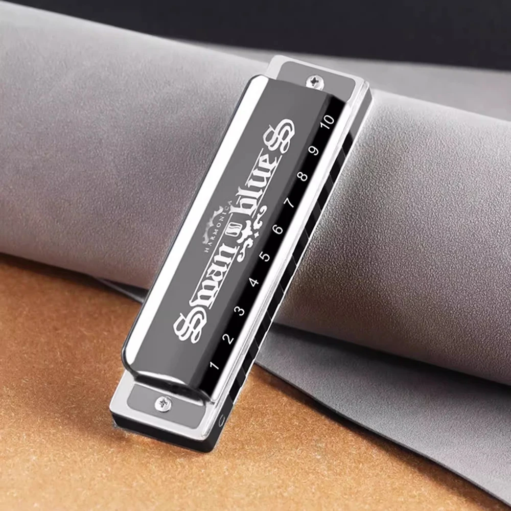 SWAN Blues Harmonica 10 holes 20 notes C key polyphonic model Suitable for beginners Musical instrument classes Hobby