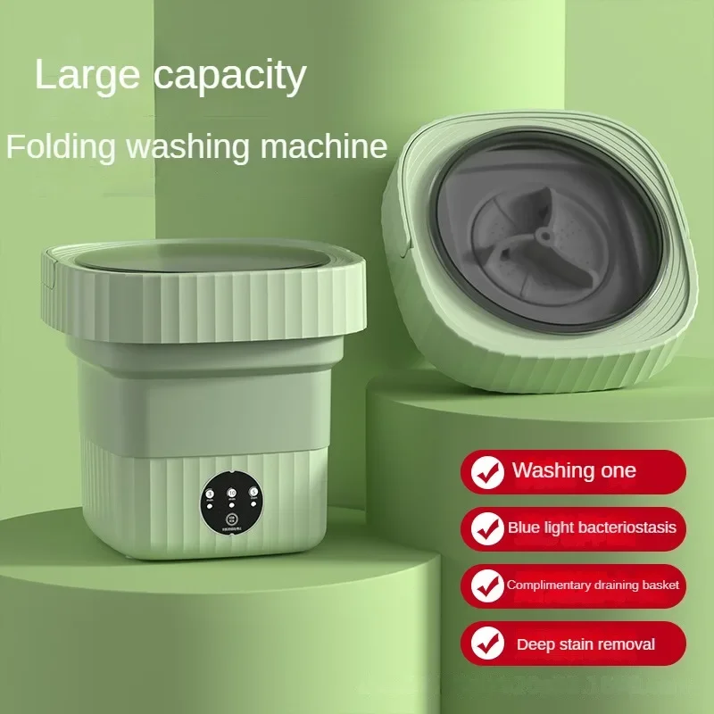 Portable folding washing machine automatic mini underwear socks special elution integrated travel