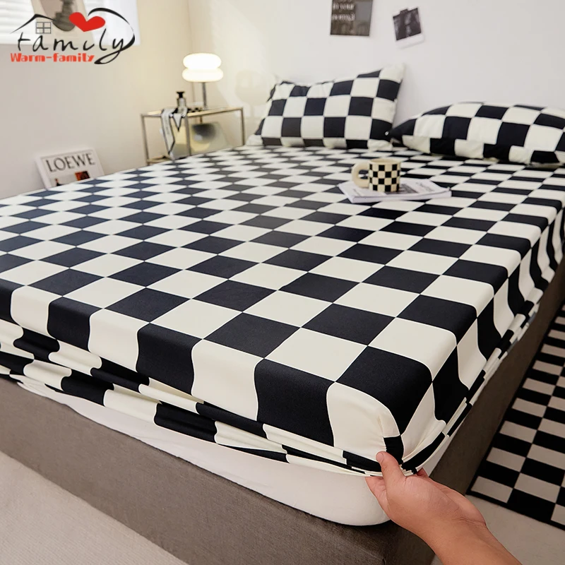 

Fitted Bed Sheet with Elastic Band King Size Bed Cover Floral Style sabanas cama 120 150 180 Queen King Sheets (no pillowcase)