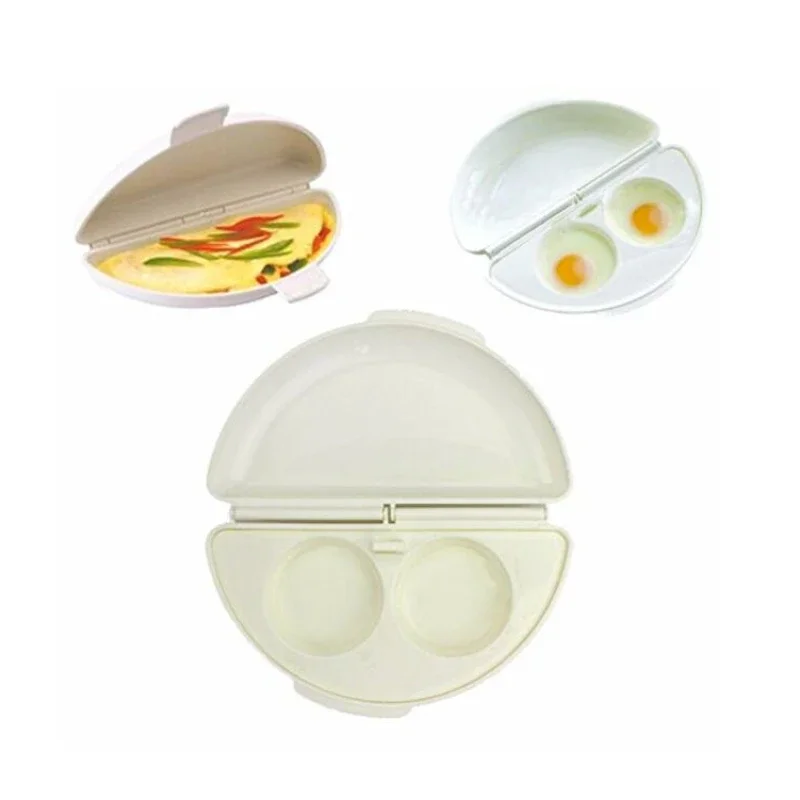 Two Eggs Microwave Omelet Cooker Pan Microwavable Cooker Omelette Eggs Steamer Home Kitchen Egg Tools egg cooker 1 Pc