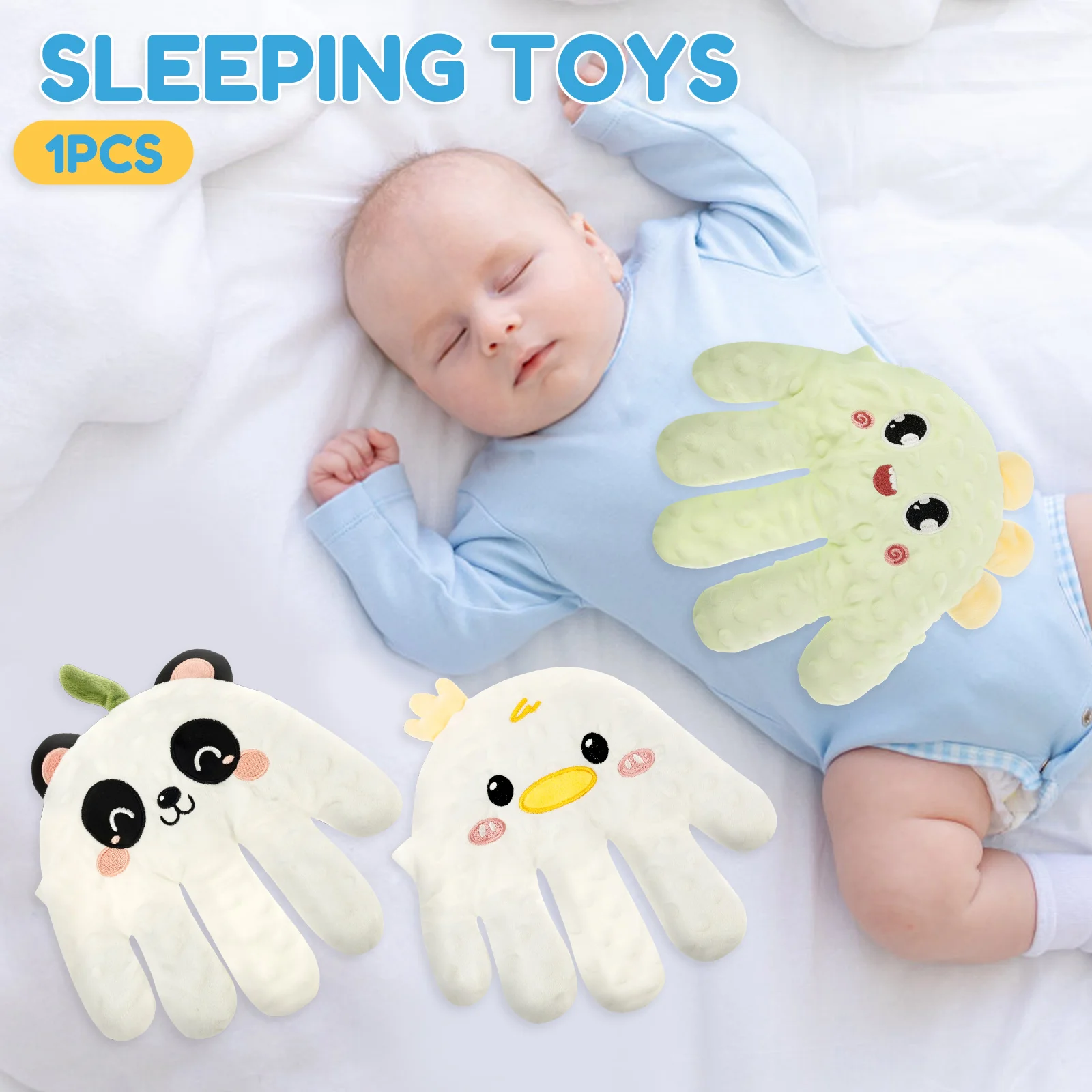 Quiet Electric Baby Soothing Palm Hand Automatic Patting Sleep Companion Beater Sleeping Aid Pillow soother Toy for Calming Baby