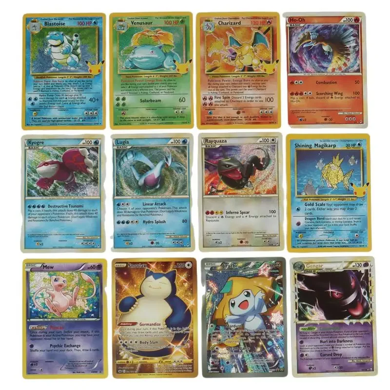 60/100Pcs 영어  카드 홀로그램 EX Vstar Vmax GX 편지 레인보우 Arceus Charizard Mewtwo Evolution 트레이드 카드