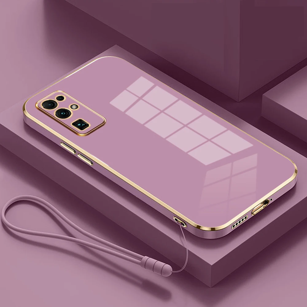 Luxury Square Plating Shockproof Back Cover