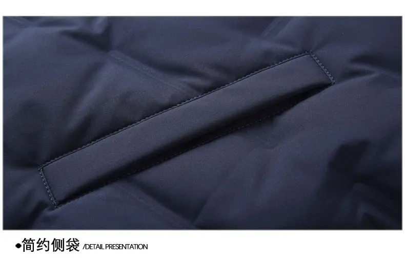 Leichte Herren-Daunenjacke Herbst Winter Lässige Einfarbige Warme Slim-Fit Knopf-Pufferjacke Winddichte Wattierte Oberbekleidung – Detail 24