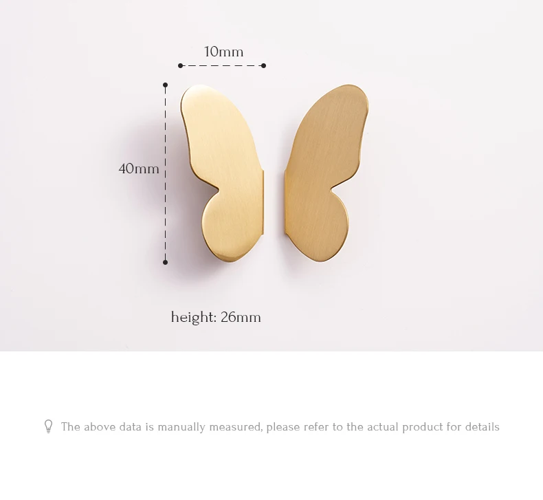 butterfly cabinet knob premium brass hardware detail