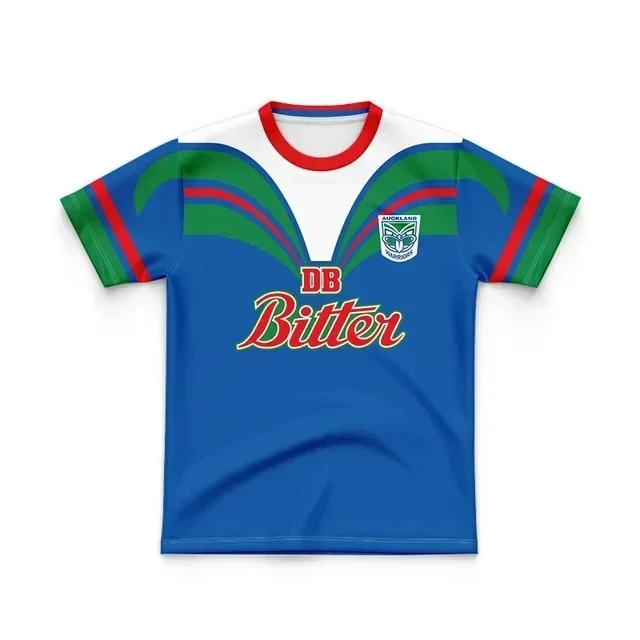 thumbnail image 1 of Camiseta de rugby de local/visitante/entrenamiento para niños de New Zealand Warriors 2024 - Talla para hombre: 16-26 (nombre y número impresos) Calidad superior, 1 of 5