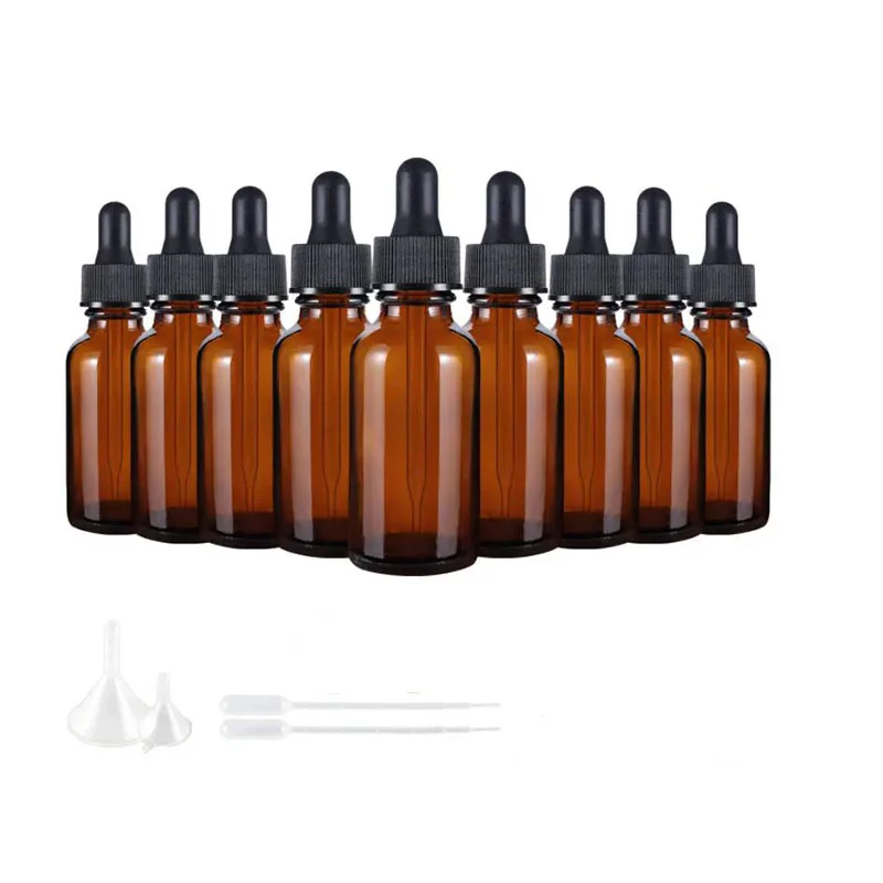 

1 oz Eye Dropper Bottle 30ml Amber Glass Bottles Glass for Essential Oils Chemistry Lab Chemicals Colognes & Perfumes