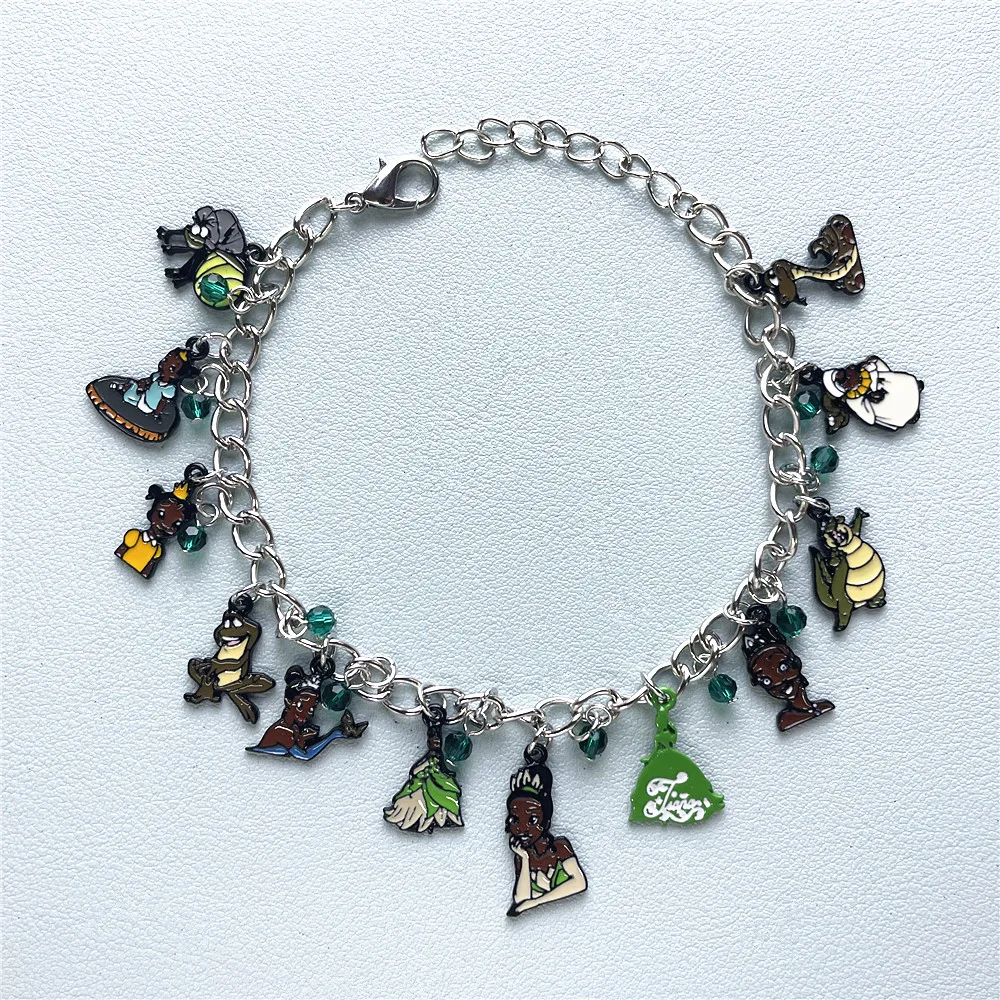 

Disney The Frog Tiana Princess Anime Cartoon Metal Bracelet Gifts for woman girl