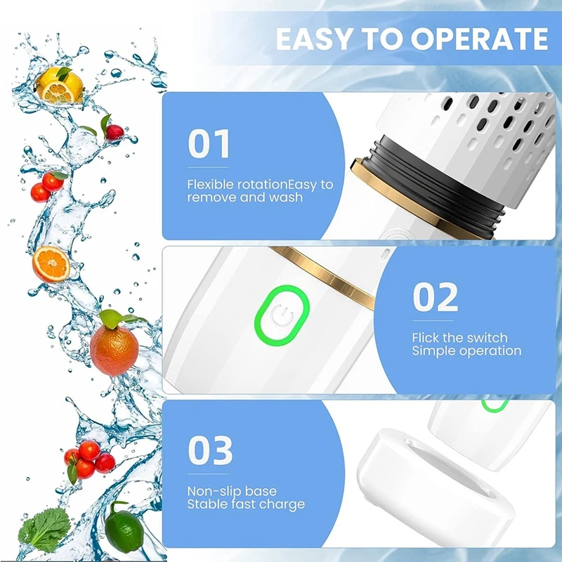 1Set Fruit And Vegetable Washing Machine Kitchen Gadget Food Purifier Plastic For Deep Cleaning