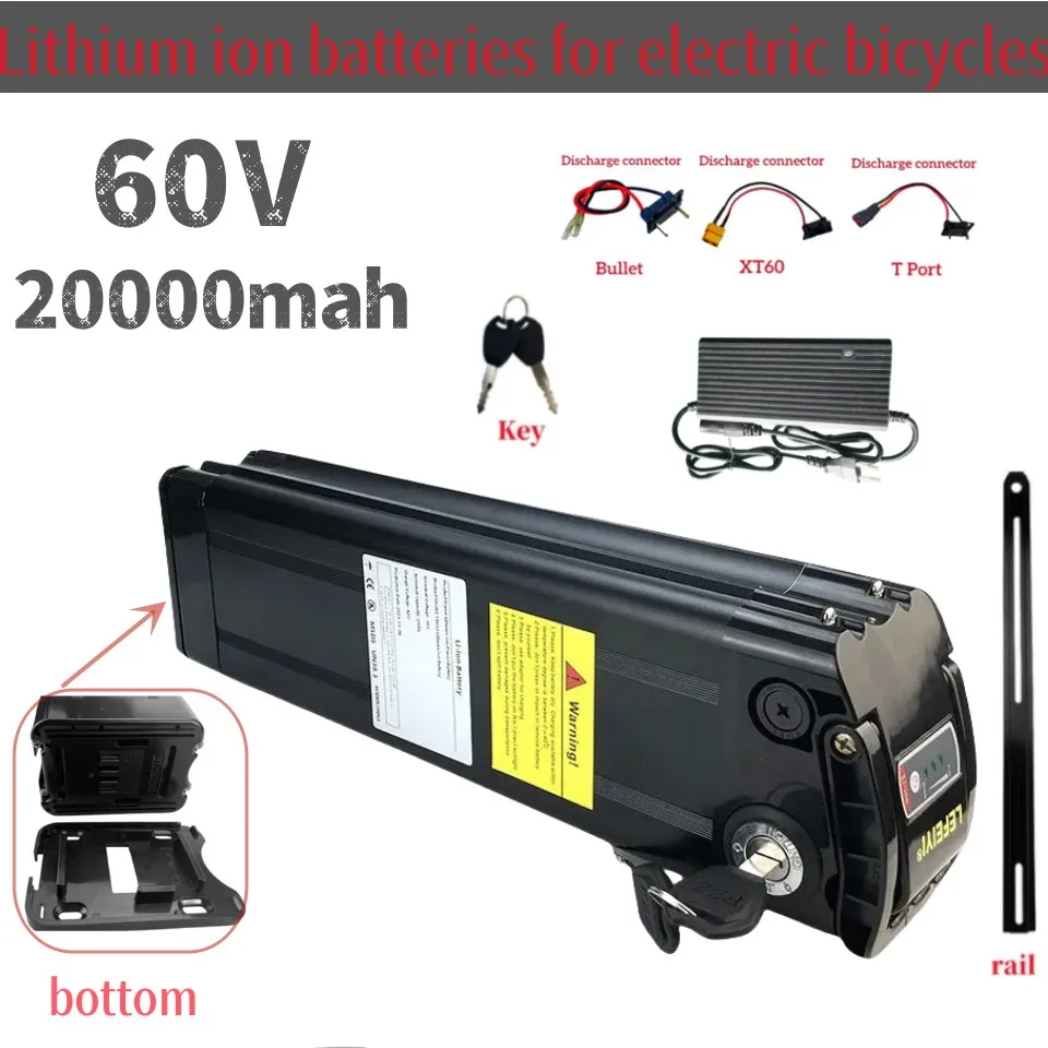 

Аккумулятор для электрического велосипеда 60 в 20 Ач (14S4P) подходит для двигателя 750 Вт 1000 Вт 18650 с BMS