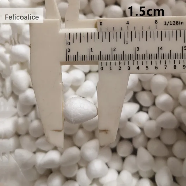 1,5/2/2,5/3/3,5/4/5/5,5 cm DIY Schaumstoffbälle Rosenknospen-Tropfenform Polystyrol-Schaumstoffbälle geeignet für Weihnachten, Hochzeiten, Partys – Detail 2