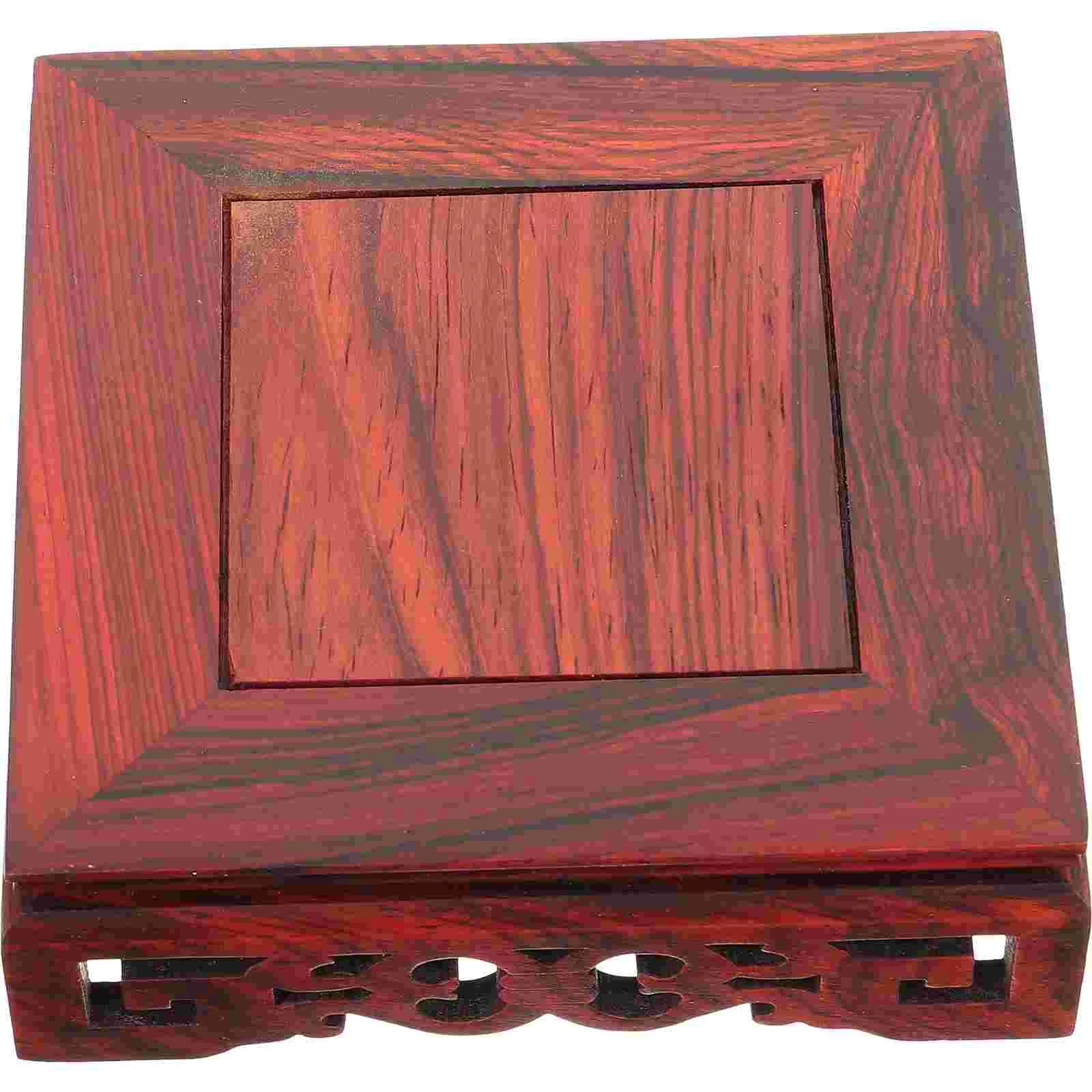 

Wood Base Craft Display Base Wood Planter Riser Teapot Stand For Display