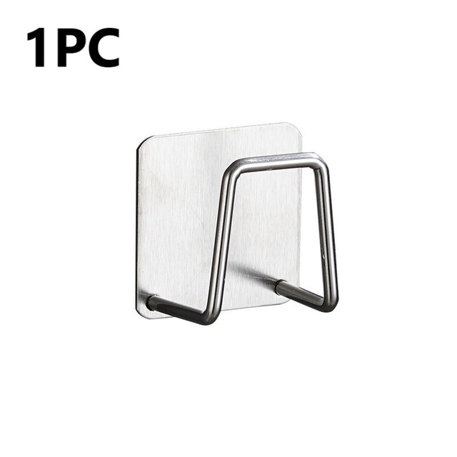 Stainless Steel Sponges Racks Self Adhesive Sink Sponges Drain Drying Rack Kitchen Sink Accessories Storage Holders 5PCS