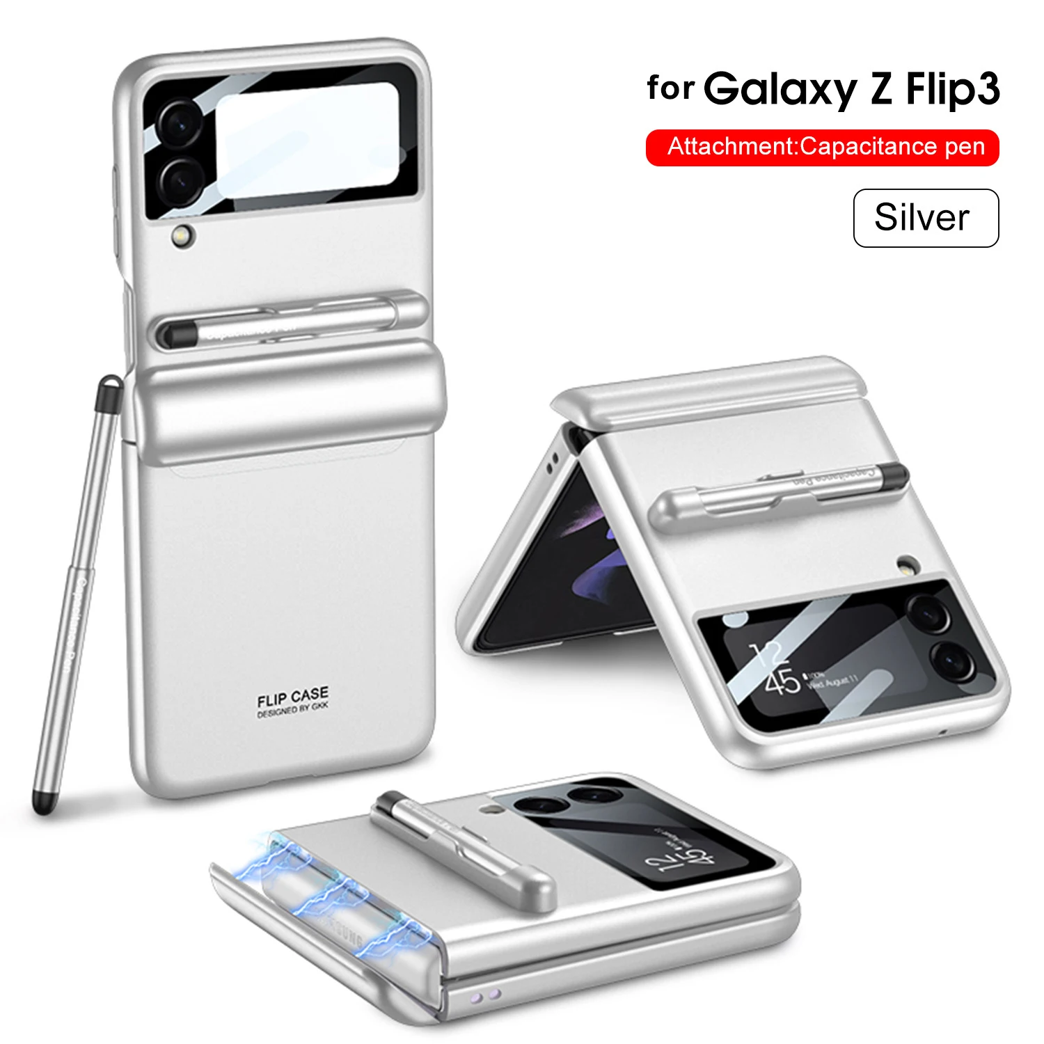 Per Samsung Galaxy Z Flip 3 5G Custodia Magnetica Con Penna Zflip 3 Z Flip3 Custodia Protettiva In Vetro Per Fotocamera Galaxy Z Flip 3