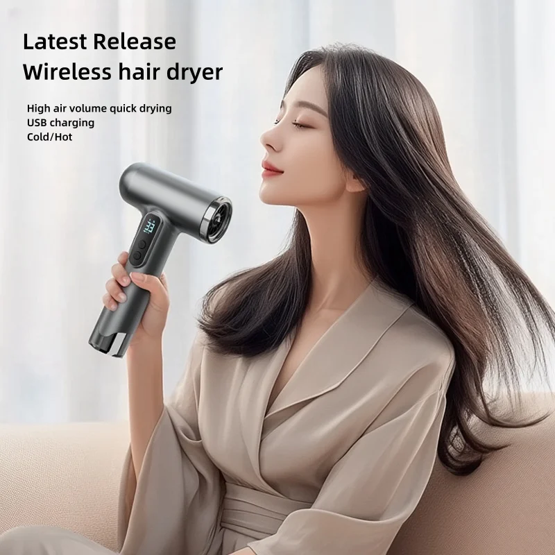 Wireless Hairdryer Cold/Hot Home/Children/Dormitory/Travel Essential USB1 Charging