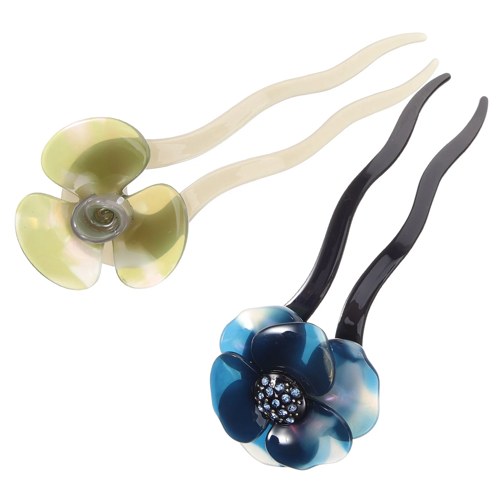 

Traditional Hanfu Decorative Rhinestone Hair Chopstick Girl Floral Hair Stick