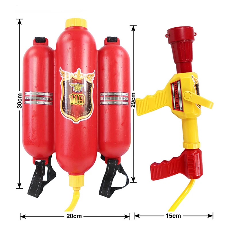 Juguetes extintores de incendios de 7 pulgadas, paquete de 12, pistolas de  agua de bomberos con diseño realista, divertidos chorros de bombero para