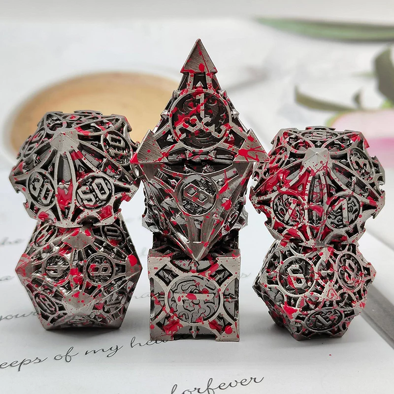Metal Dice Set DND 7pcs set for Dungeon and Dragon