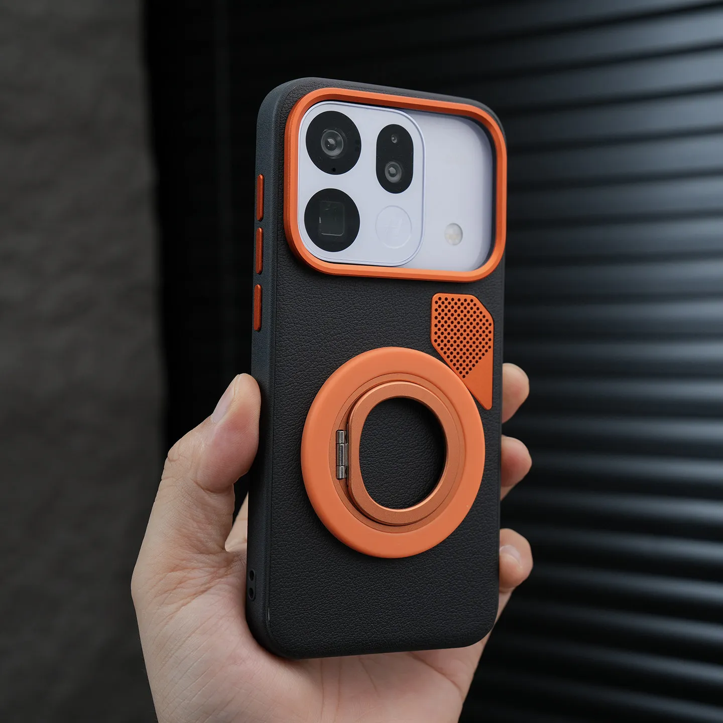 Luxury Armor Heat Dissipation Leather Case with Magnetic Shockproof Cover