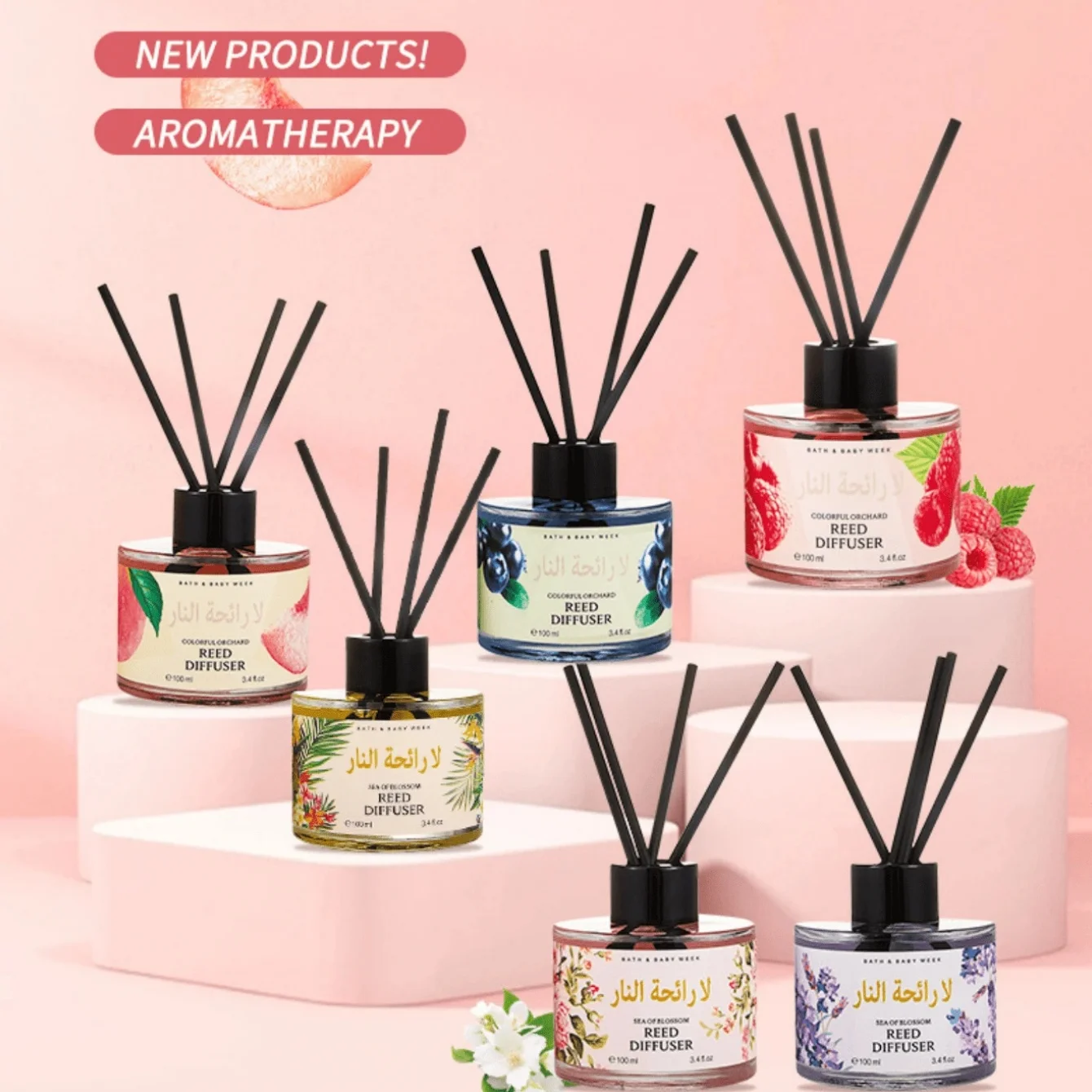 100ml Flameless Aromatherapy Essential Oil Long-Lasting Fragrance Diffuser for Bedroom Wardrobe Car Air Freshener Decor Gifts