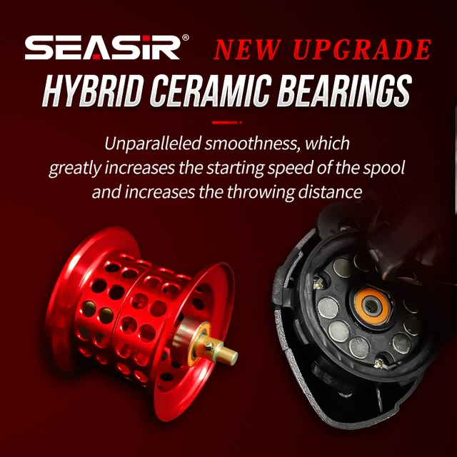 Seasir Mansory Ultralight Baitcasting Reel – 7.3:1 HS Ratio, 11+1 Bearings, Carbon Spools 6