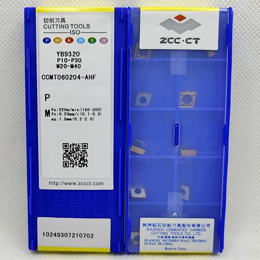 

ZCC.CT CCMT060204-AHF YB9320 / CCMT060208-AHF YB9320 CCMT060204 CCMT060208 CNC carbide inserts 10pcs/box