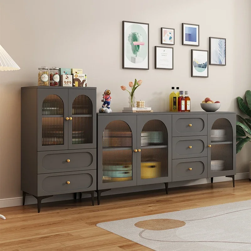 Nordic Multifunction Sideboard Cabinet Italian Minimalism Storage Shelf Tea Cabinet Showcases Kitchen Furniture Vitrina FYSC