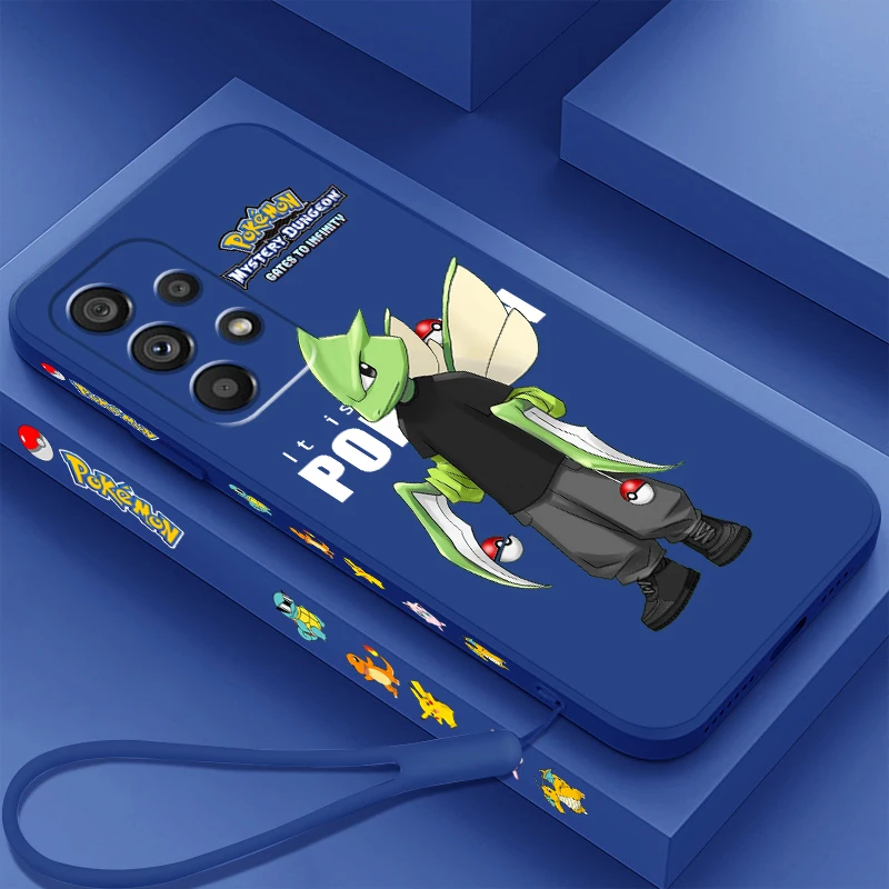 Pokemon Mewtwo Pterosaur Cute Liquid Left Rope Per Samsung Note 20 10 A54 A31 A14 A03 A22 A34 A04 A24 Ultra Plus 5G Cover