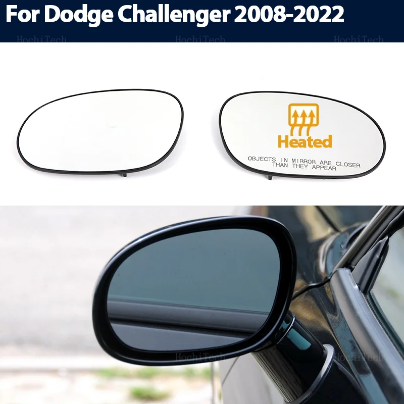 

Нагревательное боковое зеркало, стеклянный объектив, дверное крыло, зеркало заднего вида, стекло для Dodge Challenger 2008-2022 68048447AA 68048446AA