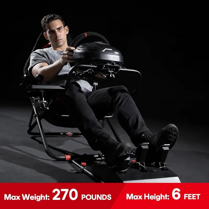 Racing Simulator Cockpit for or Thrustmaster T248X T248 T300 T150 458 TX Xbox PS5 PS4 PC (Black) 3