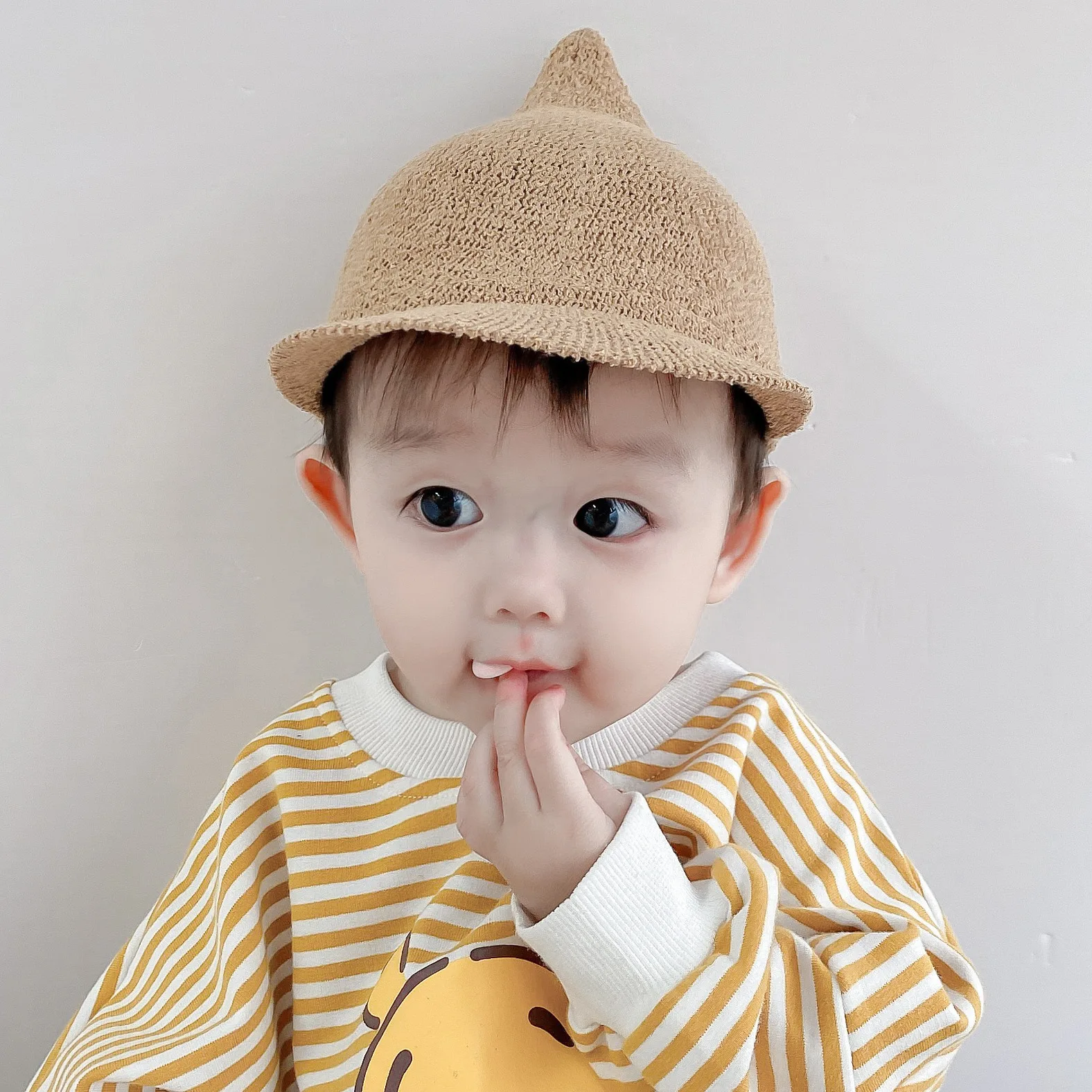 Straw Baby Hat Summer Kids Boy Girl Sun Hat Ears Beach Kids Panama Hats Children Baseball Cap baby hat kids sun hat baseball cap
