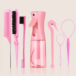 Professional 7 - Piece Hairdressing Kit with Styling Accessories (Pink--7pcs)