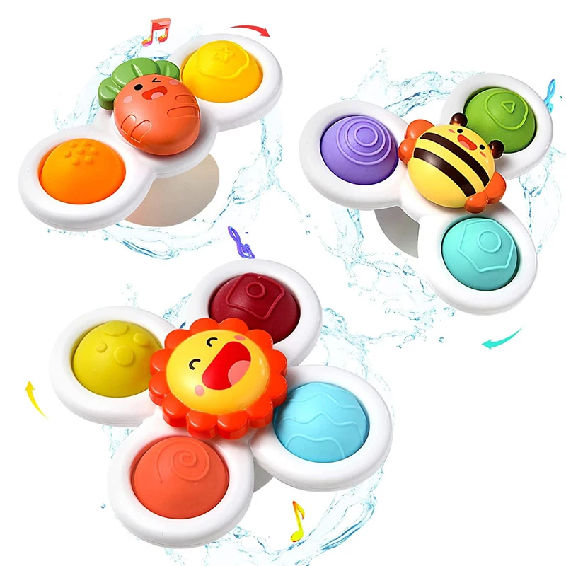 Bath Toys Baby Child Bathing Fidget Spinner Suction Cup Shower Toy For