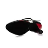 Customsize Latin Dance Shoes Ladies Female Tango Ballroom Modern Dancing Shoes Girls Practice Competition Black Red Wholesale 4
