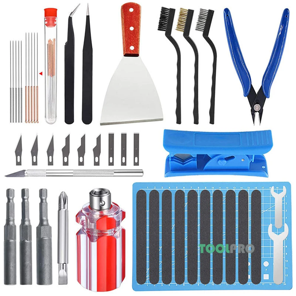 

3D Printer Accessories Tool Set With Scissors Pliers Shovel Knife Tweezers Cleaning Needle Repair Tools