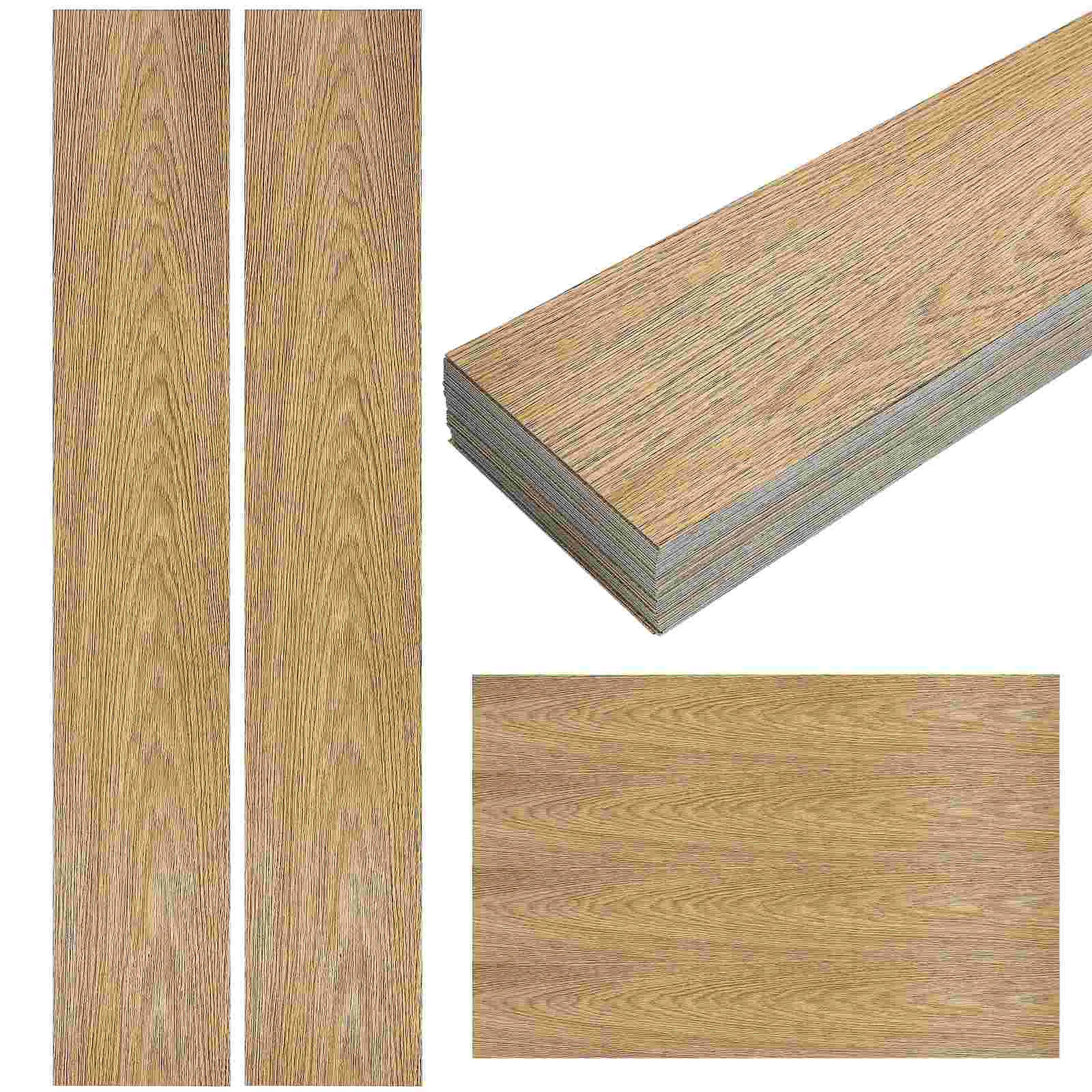 

36 Pcs Easy to Apply Flooring Self Adhesive Tiles Peel and Stick Decals Decorate Install Decoration Pvc Wood Stickers
