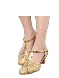 1pair/lot Ballroom Dance Shoes Women Glitter Modern Dance Shoes Salsa Ballroom Tango Latin Shoes