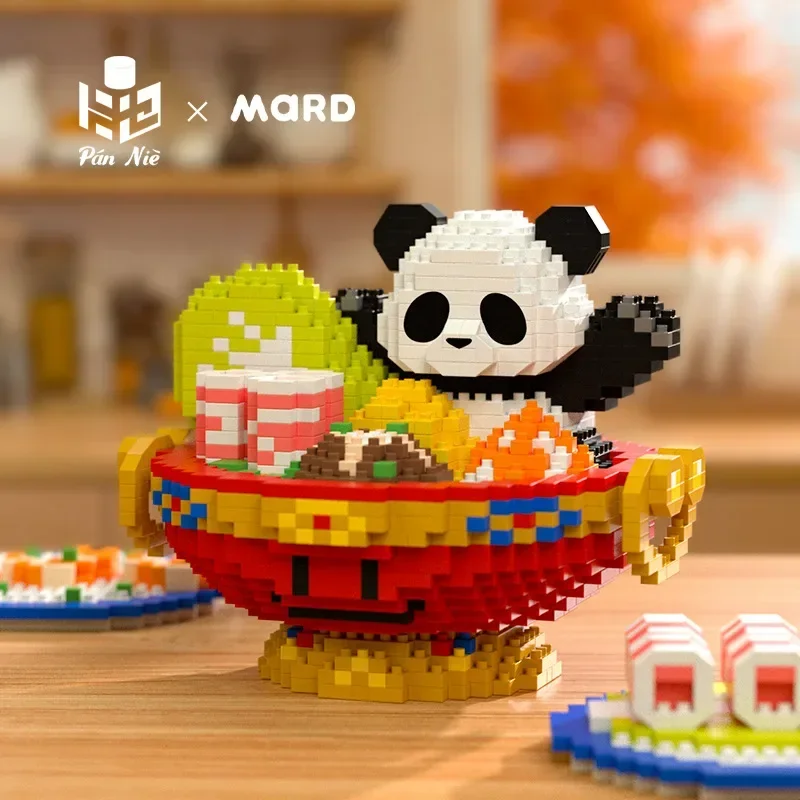 

Kawaii Panda Hot Pot Building Blocks Small Particle Assembly Mini Bricks Decoration Kids Toys Boys Girls Christmas New Year Gift